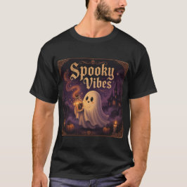 Cute spooky T-shirt met lantaarn Halloween.