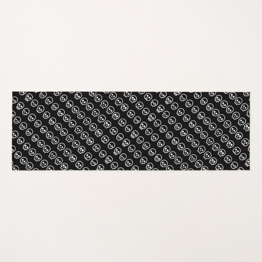 Cute Spooky Tiny Skulls Halloween Pattern Yoga Mat (Voorkant (horizontaal))