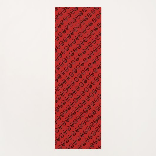 Cute Spooky Tiny Skulls Halloween Pattern Yoga Mat (Voorkant)