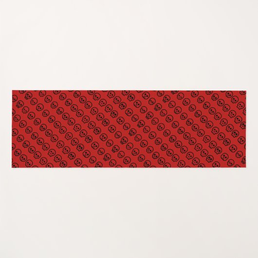 Cute Spooky Tiny Skulls Halloween Pattern Yoga Mat (Voorkant (horizontaal))