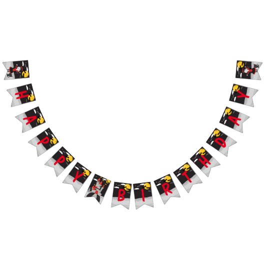 Cute Spooky Vampire Girl Halloween Kids Birthday Vlaggetjes (Alle)