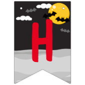 Cute Spooky Vampire Girl Halloween Kids Birthday Vlaggetjes (Tweede vlag)