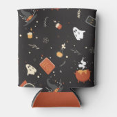 Cute Spooky Whimsical Halloween Pattern Achtergron Blikjeskoeler (Voorkant)