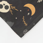 Cute Spooky Whimsical Halloween Pattern Achtergron Fleece Deken (Hoek)