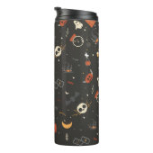 Cute Spooky Whimsical Halloween Pattern Achtergron Thermosbeker (Geroteerd rechts)