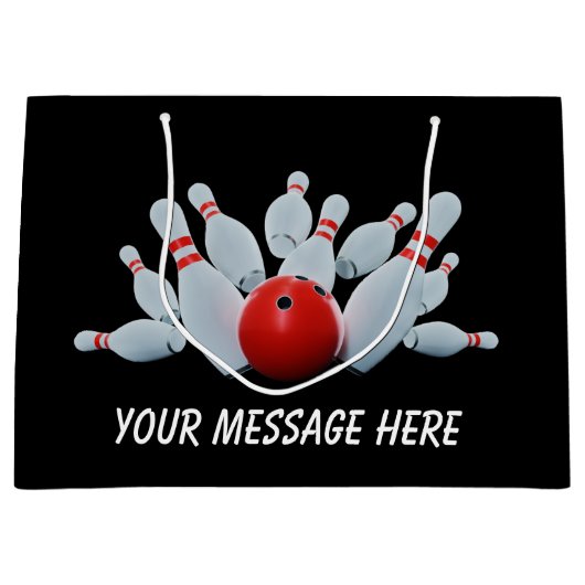 Cute sport bowlingparty groot cadeauzakje (Voorkant)