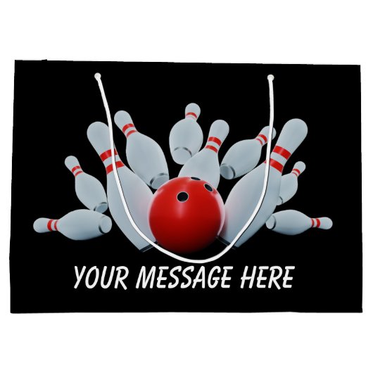 Cute sport bowlingparty groot cadeauzakje (Achterkant)