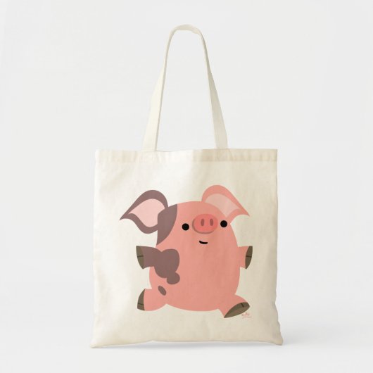 Cute Sporty Cartoon Pig Bag Tote Bag (Voorkant)