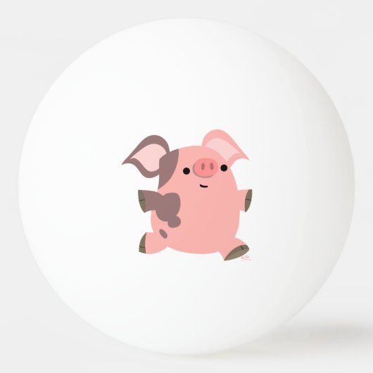 Cute Sporty Cartoon Ping Ping Pong Ball (Achterkant)