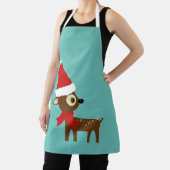 Cute Spoted Deer KerstArt Schort (Insitu)