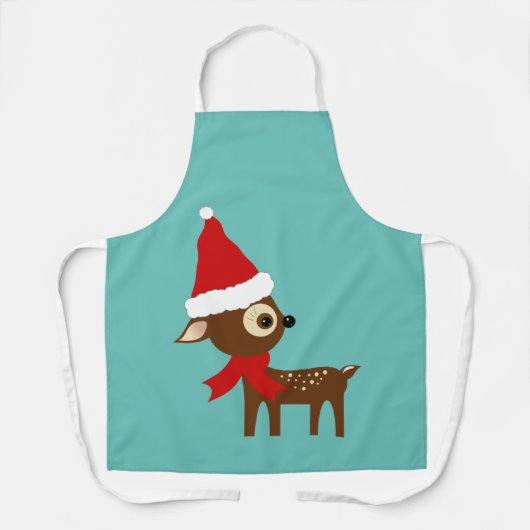 Cute Spoted Deer KerstArt Schort (Voorkant)