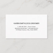 Cute Spotted Doggie | Groomgereedschap Visitekaartje (Achterkant)