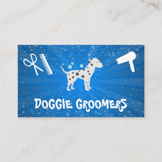 Cute Spotted Doggie | Groomgereedschap Visitekaartje (Voorkant)
