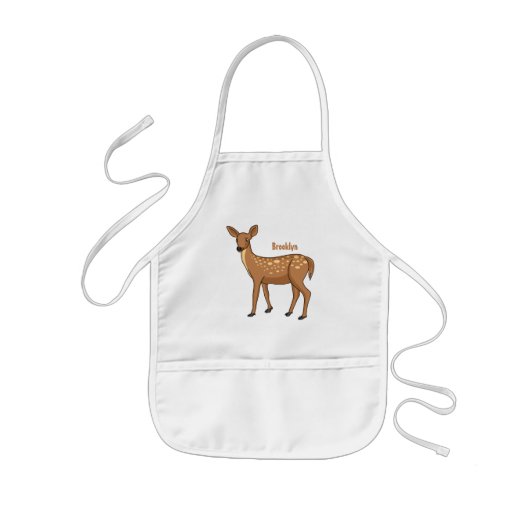 Cute spotted hert cartoon kinder schort (Voorkant)