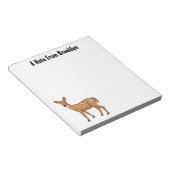 Cute spotted hert cartoon notitieblok (Schuin)