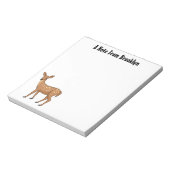 Cute spotted hert cartoon notitieblok (Linkerzijde)