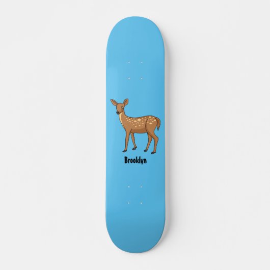Cute spotted hert cartoon persoonlijk skateboard (Voorkant)