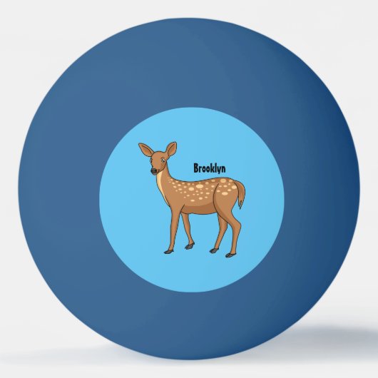 Cute spotted hert cartoon pingpongbal (Voorkant)