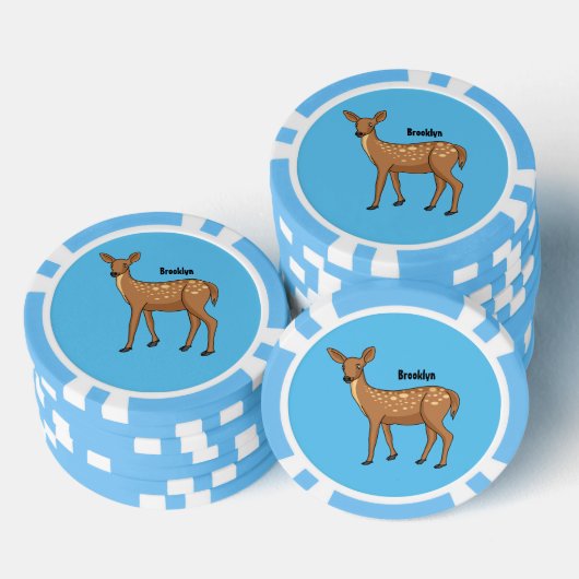 Cute spotted hert cartoon poker chips (Opstapeling)