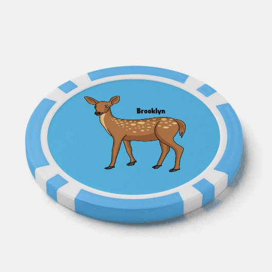 Cute spotted hert cartoon poker chips (Enkel)