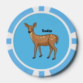 Cute spotted hert cartoon poker chips (Voorkant)