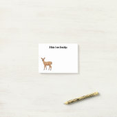 Cute spotted hert cartoon post-it® notes (Op bureau)