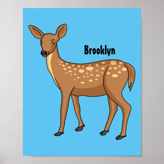 Cute spotted hert cartoon poster (Voorkant)