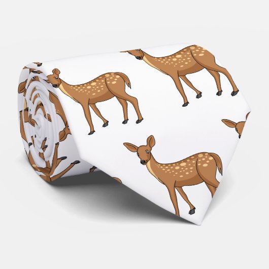 Cute spotted hert cartoon stropdas (Opgerold)