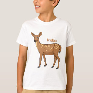 Cute spotted hert cartoon t-shirt