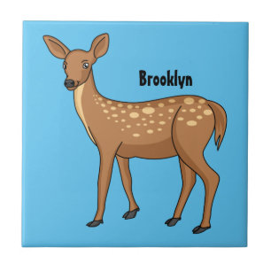 Cute spotted hert cartoon tegeltje