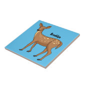Cute spotted hert cartoon tegeltje (Zijkant)