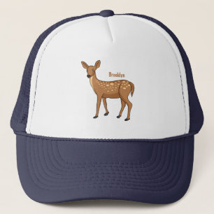 Cute spotted hert cartoon trucker pet