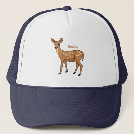 Cute spotted hert cartoon trucker pet (Voorkant)