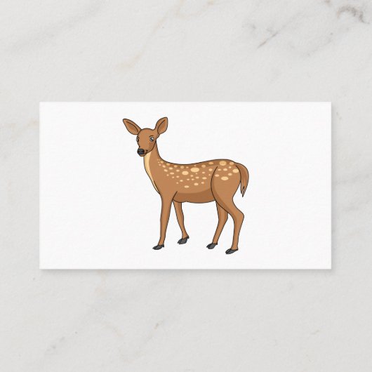 Cute spotted hert cartoon visitekaartje (Achterkant)