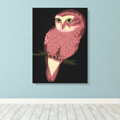 Cute Spotted Owl Canvas Afdruk (Insitu (Houten vloer))
