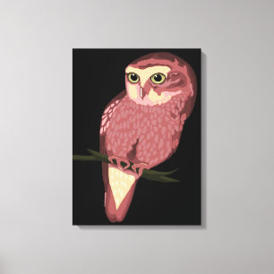 Cute Spotted Owl Canvas Afdruk