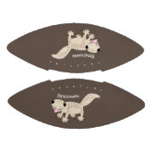 Cute spotted tan gecko cartoon illustration american football (Panelen)