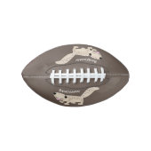 Cute spotted tan gecko cartoon illustration american football (Voorkant)