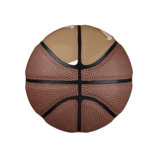 Cute spotted tan gecko cartoon illustration basketbal (Rechts)