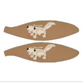 Cute spotted tan gecko cartoon illustration basketbal (Panelen)