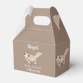 Cute spotted tan gecko cartoon illustration bedankdoosjes (Achterkant)