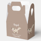 Cute spotted tan gecko cartoon illustration bedankdoosjes (Geopend)