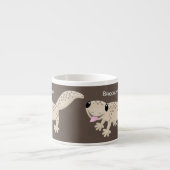 Cute spotted tan gecko cartoon illustration espresso kop (Voorkant)
