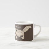 Cute spotted tan gecko cartoon illustration espresso kop (Rechts)