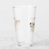 Cute spotted tan gecko cartoon illustration glas (Links)