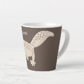 Cute spotted tan gecko cartoon illustration latte mok (Rechterhoek)