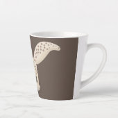 Cute spotted tan gecko cartoon illustration latte mok (Rechts)