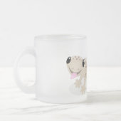 Cute spotted tan gecko cartoon illustration matglas koffiemok (Links)