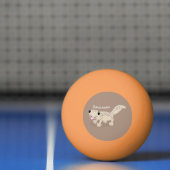 Cute spotted tan gecko cartoon illustration pingpongbal (Net)