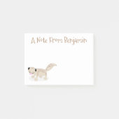 Cute spotted tan gecko cartoon illustration post-it® notes (Voorkant)